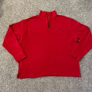 Polo half zip sweater